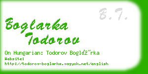 boglarka todorov business card